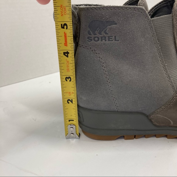 SOREL Ankle Boots Evie Quarry Gum 2 Chelsea Hidden Wedge Heel Womens Size 5.5 - Picture 9 of 11